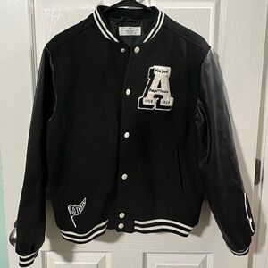 H&M New York League Winners black and white letterman jacket Kids Sz US 14
